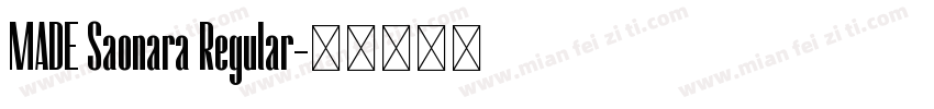 MADE Saonara Regular字体转换